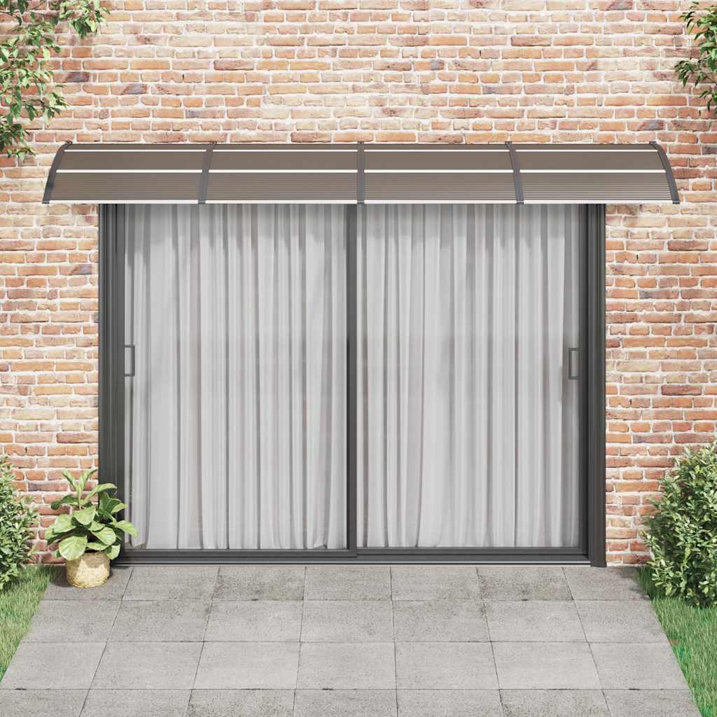 Vidaxl -Tür -Baldachin 350x75 cm Polycarbonat schwarz und transparent