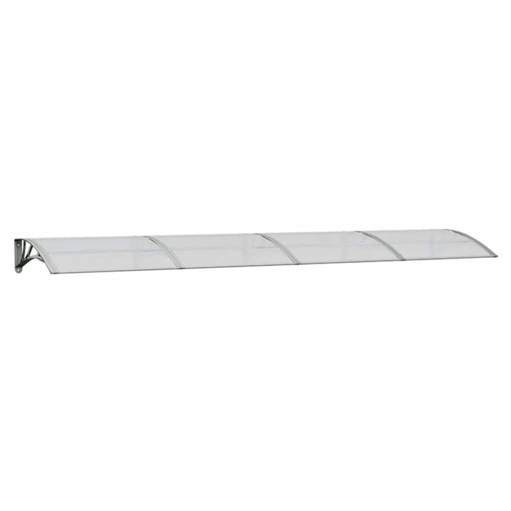 Vidaxl -Tür -Baldachin 350x75 cm Polycarbonat grau und transparent