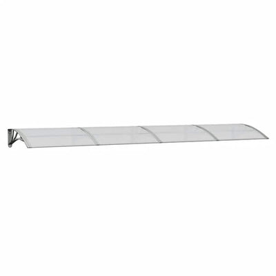 Vidaxl -Tür -Baldachin 350x75 cm Polycarbonat grau und transparent