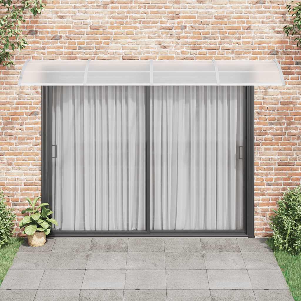 Vidaxl -Tür -Baldachin 350x75 cm Polycarbonat grau und transparent