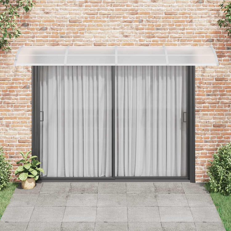 Vidaxl -Tür -Baldachin 350x75 cm Polycarbonat grau und transparent