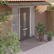 Vidaxl -Tür -Baldachin 350x75 cm Polycarbonat schwarz - afbeelding 1