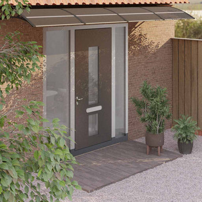 Vidaxl -Tür -Baldachin 350x75 cm Polycarbonat schwarz