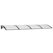 Vidaxl -Tür -Baldachin 350x100 cm Polycarbonat schwarz - afbeelding 2