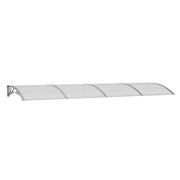 Vidaxl -Tür -Baldachin 350x100 cm Polycarbonatgrau - afbeelding 2