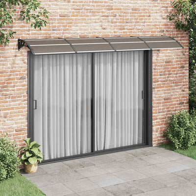 Vidaxl -Tür -Baldachin 300x100 cm Polycarbonat schwarz