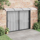 Vidaxl -Tür -Baldachin 400x75 cm Polycarbonat schwarz und transparent