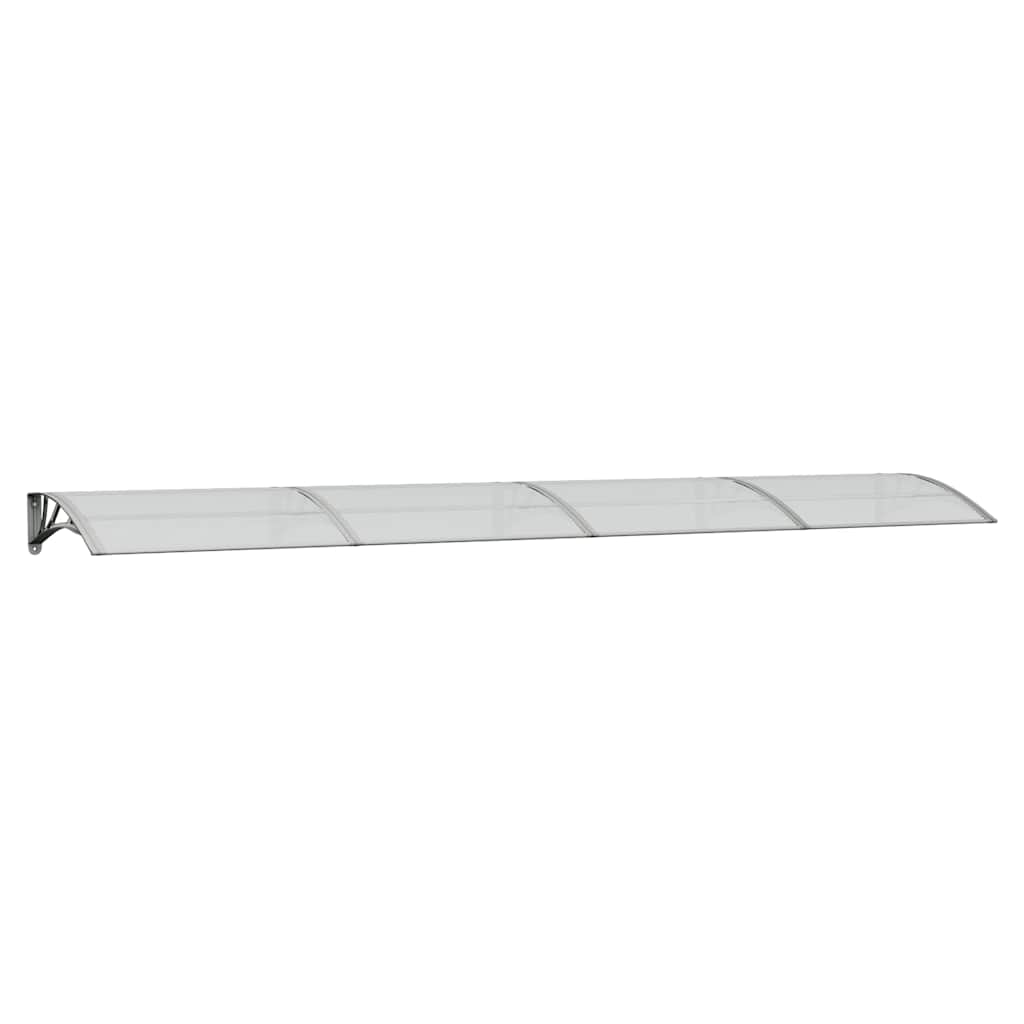 Vidaxl -Tür -Baldachin 400x75 cm Polycarbonat grau und transparent