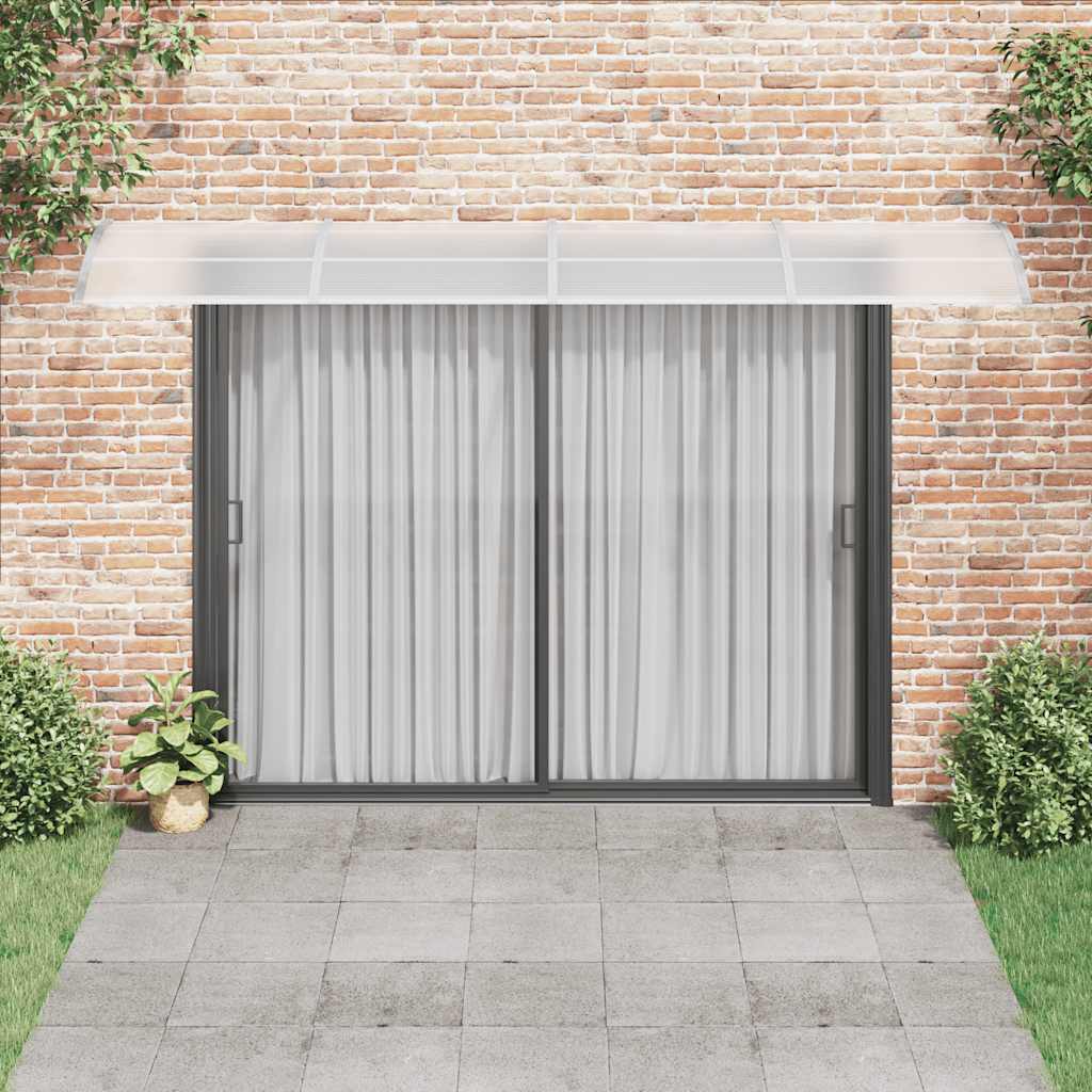 Vidaxl -Tür -Baldachin 400x75 cm Polycarbonat grau und transparent