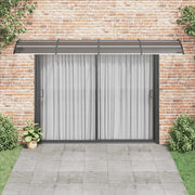Vidaxl -Tür -Baldachin 400x75 cm Polycarbonat schwarz - afbeelding 3