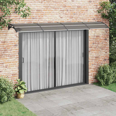Vidaxl -Tür -Baldachin 400x75 cm Polycarbonat schwarz