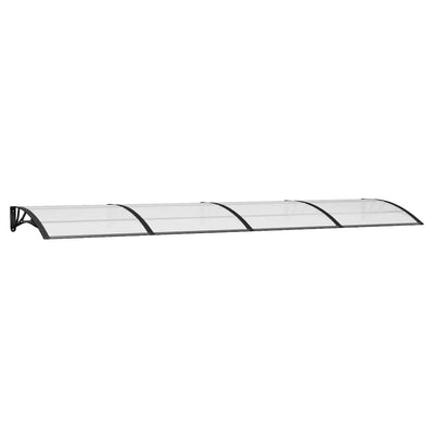 Vidaxl -Tür -Baldachin 400x100 cm Polycarbonat schwarz