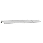 Vidaxl -Tür -Baldachin 400x100 cm Polycarbonatgrau - afbeelding 2