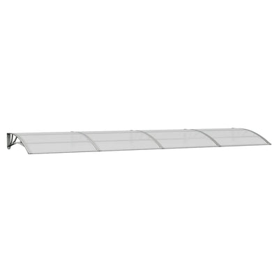 Vidaxl -Tür -Baldachin 400x100 cm Polycarbonatgrau