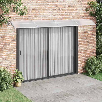 Vidaxl -Tür -Baldachin 400x100 cm Polycarbonatgrau