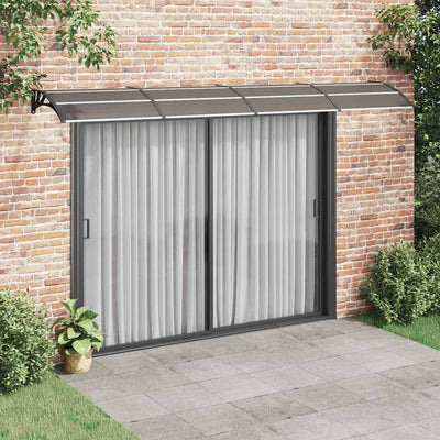 Vidaxl -Tür -Baldachin 400x100 cm Polycarbonat schwarz