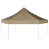 Vidaxl Partytent faltbarem hexagonal 3,6x3,1 M Taupe 220 g m²