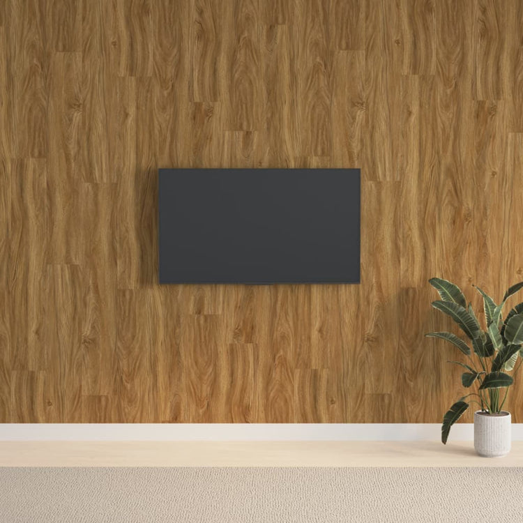 Vidaxl -Wandpaneele Holz 2,06 m² PVC Braun