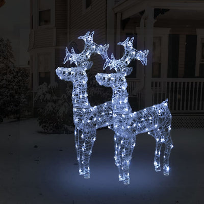 Vidaxl Weihnachtsdekorationen Rentier 2 PCs 60x16x100 cm Acrylic