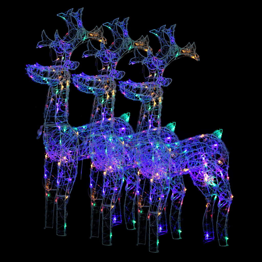 Vidaxl Weihnachtsdekorationen Rentier 3 PCs 60x16x100 cm Acrylic