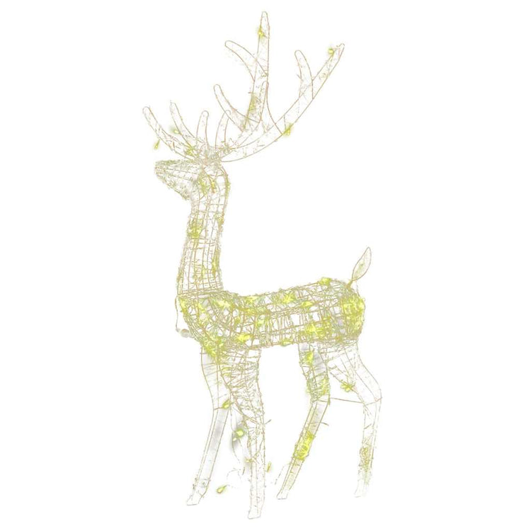 Vidaxl Weihnachtsdekorationen Rentier 3 PCs 120 cm Acryl warmes Weiß