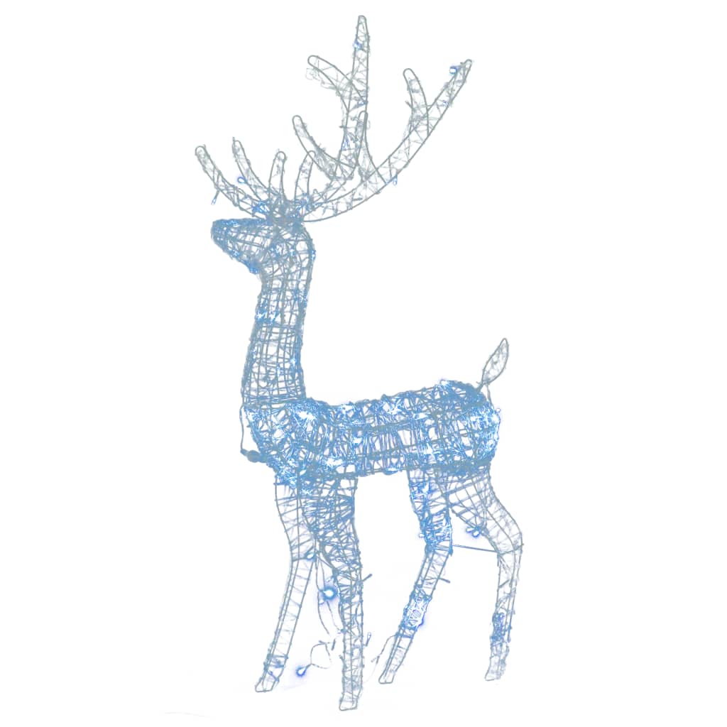 Vidaxl Weihnachtsdekorationen Rentier 2 PCs 120 cm Acrylkalt weiß