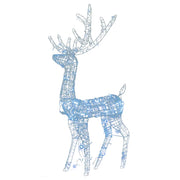 Vidaxl Weihnachtsdekorationen Rentier 3 PCs 120 cm Acrylkalt weiß - afbeelding 3