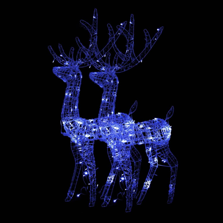 Vidaxl Weihnachtsdekorationen Rentier 2 PCs 120 cm Acrylblau