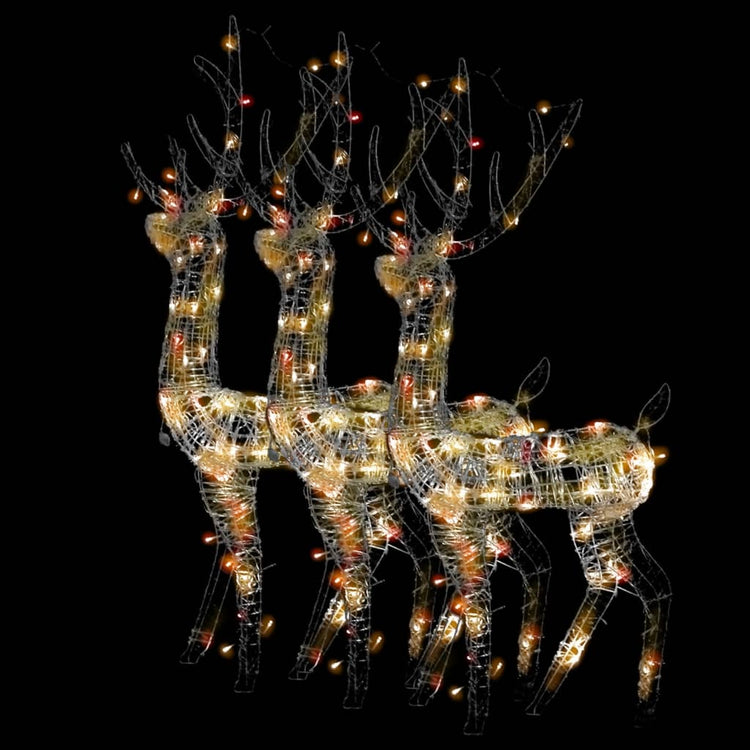 VIDAXL Weihnachtsdekorationen Rentier 3 ST Multi -Gelened 120 cm Acrylic