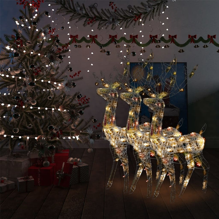 VIDAXL Weihnachtsdekorationen Rentier 3 ST Multi -Gelened 120 cm Acrylic