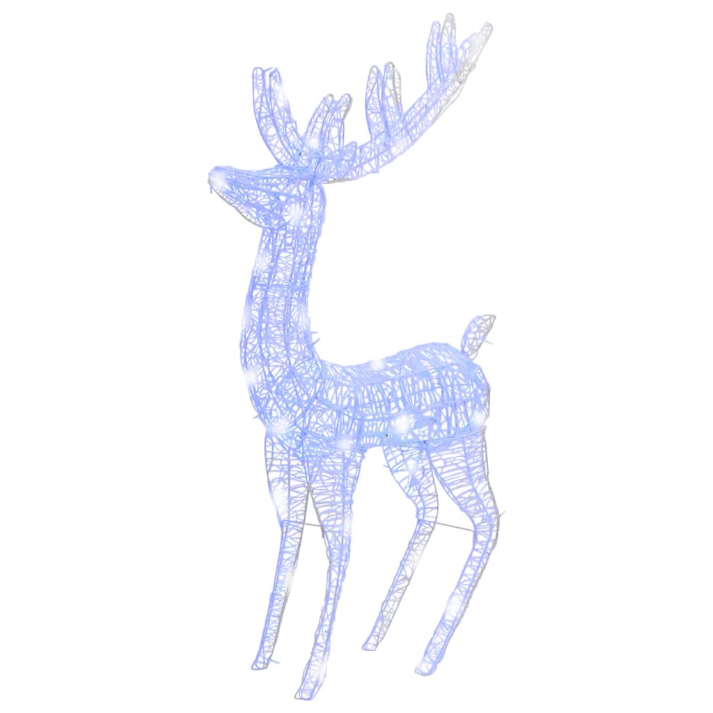 Vidaxl Weihnachtsdekoration Rentier xxl 2 ST 250 LEDs Blau 180 cm Acryl