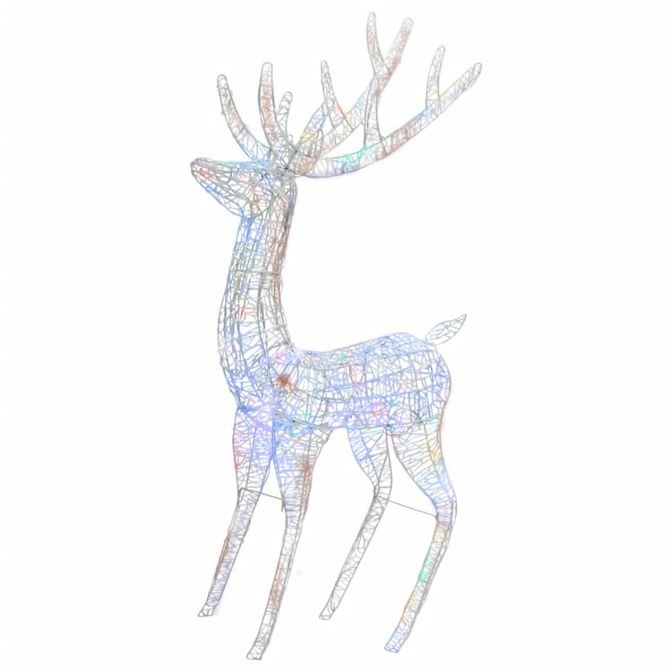 Vidaxl Weihnachtsdekoration Rendier XXL 2 ST 250 LED Multi -Colored 180 cm Acrylic