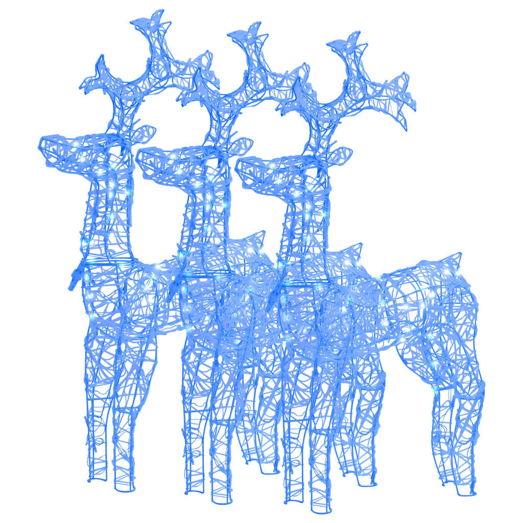Vidaxl Weihnachtsdekorationen Rentier 3 PCs 60x16x100 cm Acrylic