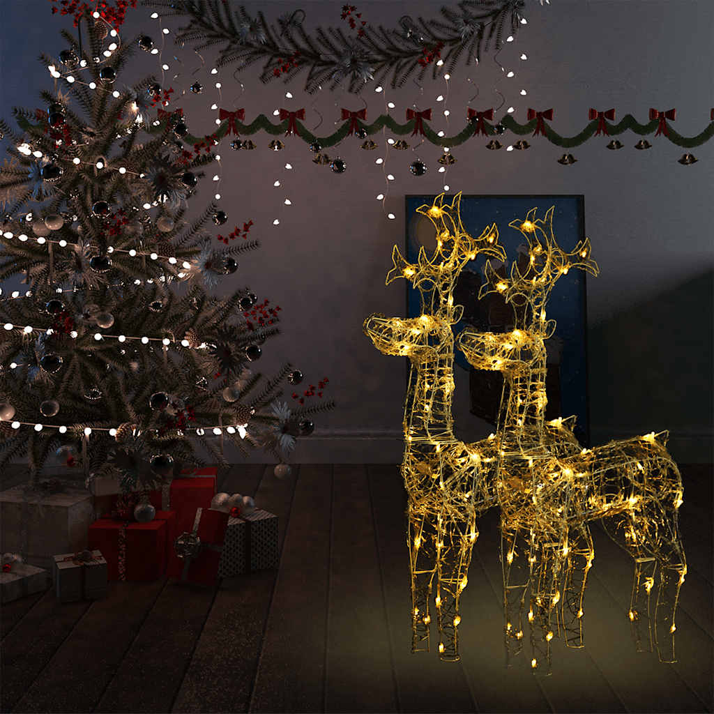 Vidaxl Weihnachtsdekorationen Rentier 2 PCs 60x16x100 cm Acrylic