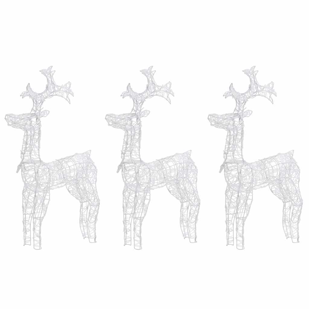Vidaxl Weihnachtsdekorationen Rentier 3 PCs 60x16x100 cm Acrylic