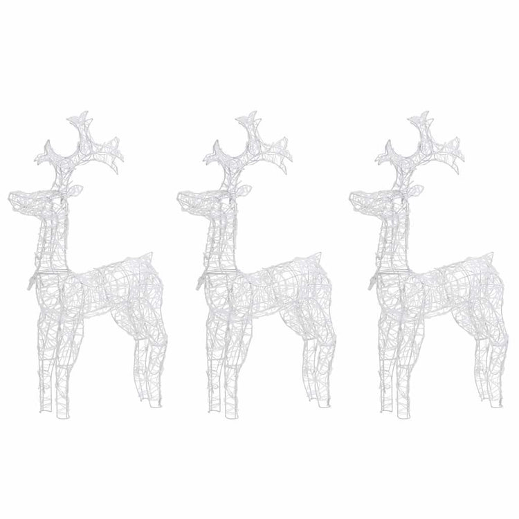 Vidaxl Weihnachtsdekorationen Rentier 3 PCs 60x16x100 cm Acrylic