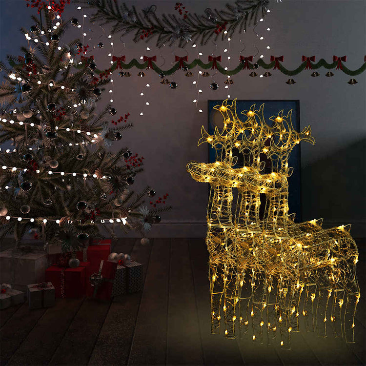 Vidaxl Weihnachtsdekorationen Rentier 3 PCs 60x16x100 cm Acrylic