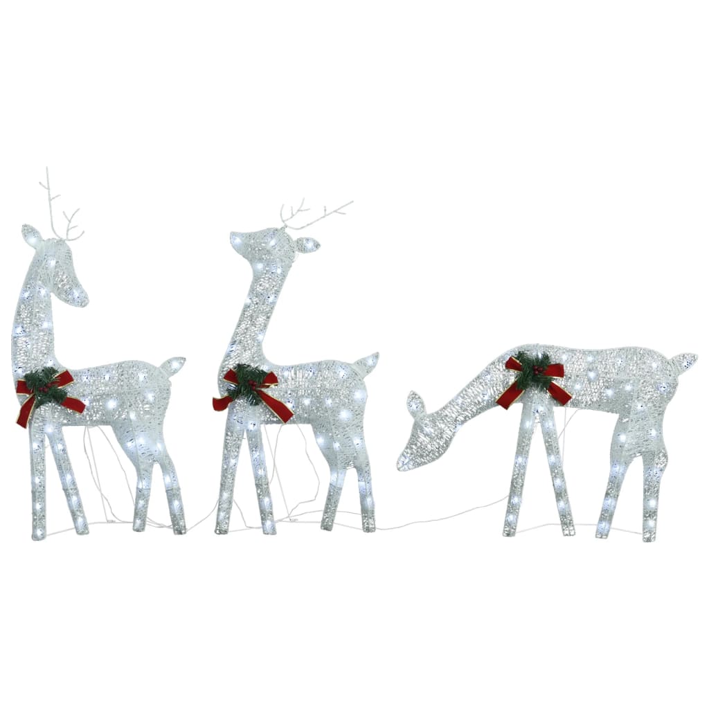 Vidaxl Weihnachten Tiere 6 St. warmes weißes Netz weiß