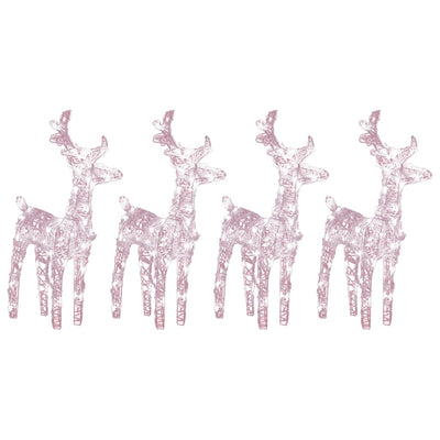 Vidaxl Weihnachten Tiere 4 St 160 LEDs Acryl warmes Weiß