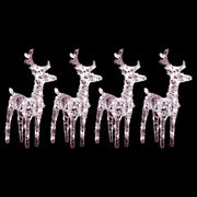 Vidaxl Weihnachten Tiere 4 St 160 LEDs Acryl warmes Weiß - afbeelding 1