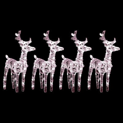 Vidaxl Weihnachten Tiere 4 St 160 LEDs Acryl warmes Weiß