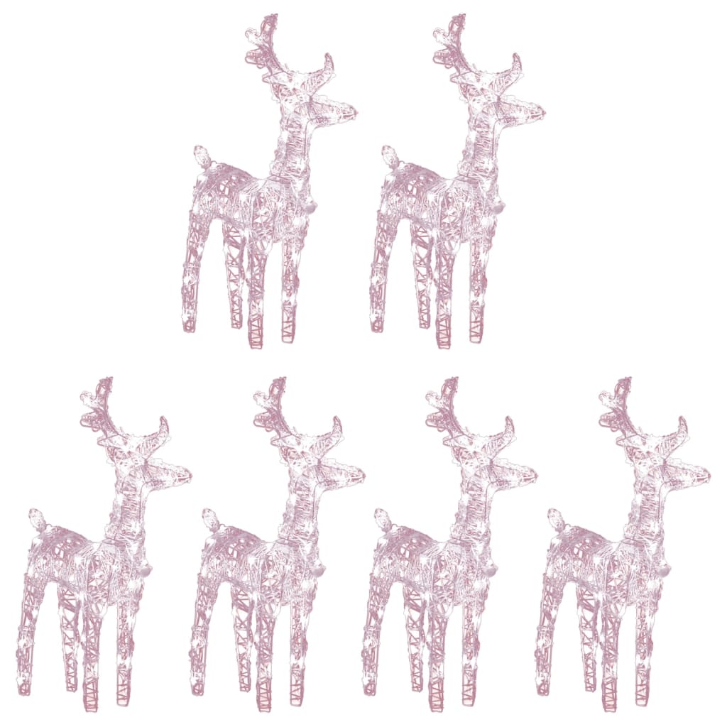Vidaxl Weihnachten Tiere 6 St 240 LEDs Acryl warmes Weiß
