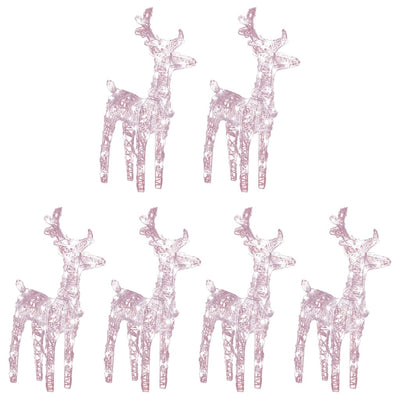 Vidaxl Weihnachten Tiere 6 St 240 LEDs Acryl warmes Weiß