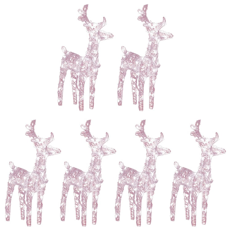 Vidaxl Weihnachten Tiere 6 St 240 LEDs Acryl warmes Weiß