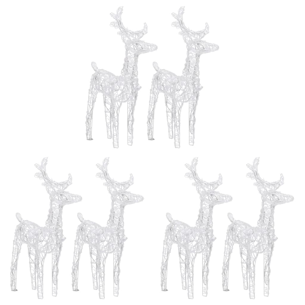 Vidaxl Weihnachten Tiere 6 St 240 LEDs Acryl warmes Weiß
