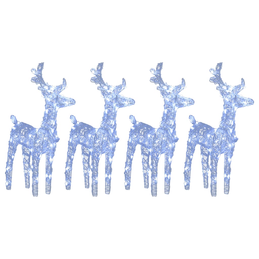 Vidaxl Weihnachten Tiere 4 St 160 LEDs Acrylkalt weiß