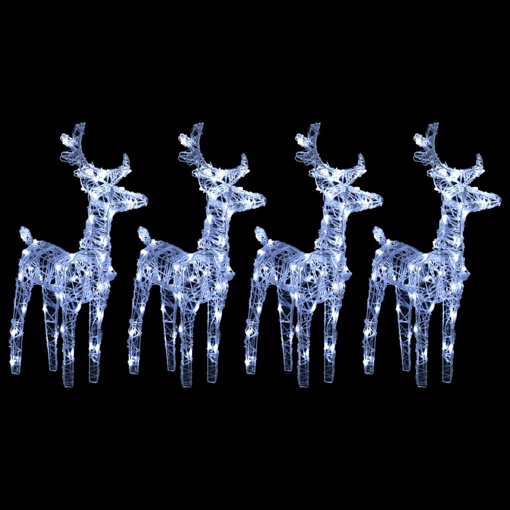 Vidaxl Weihnachten Tiere 4 St 160 LEDs Acrylkalt weiß
