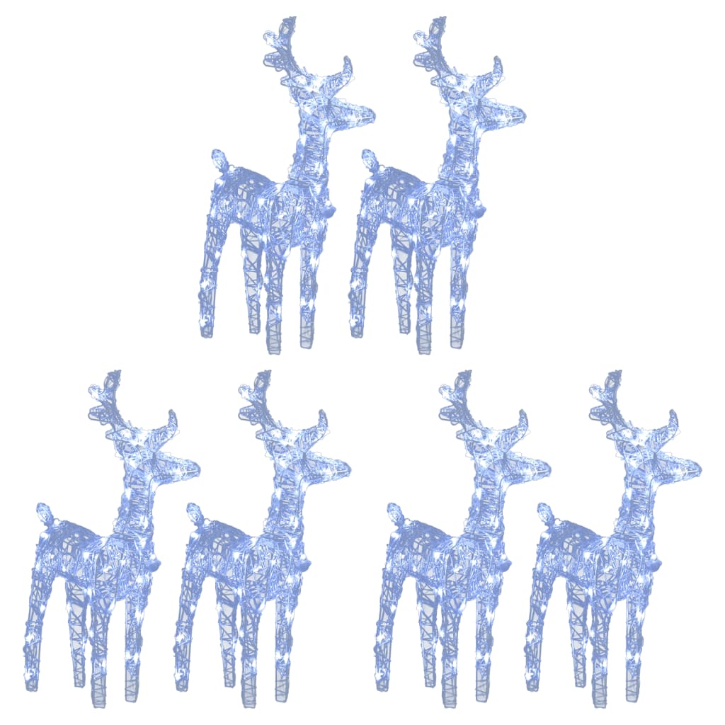 Vidaxl Weihnachten Tiere 6 St 240 LEDs Acrylkalt weiß