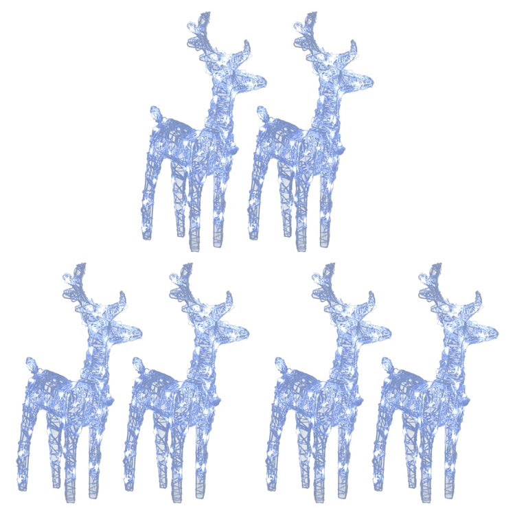 Vidaxl Weihnachten Tiere 6 St 240 LEDs Acrylkalt weiß