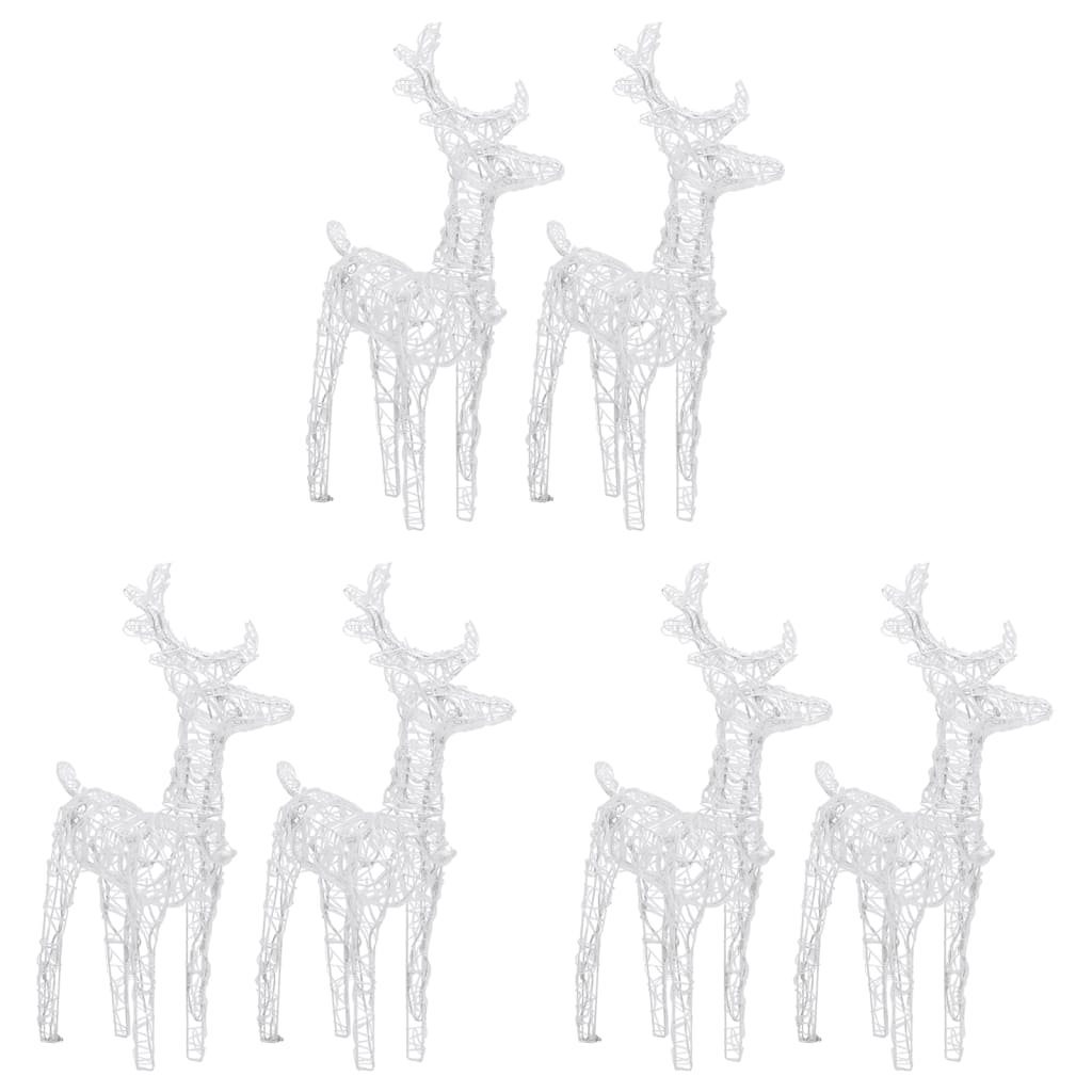 Vidaxl Weihnachten Tiere 6 St 240 LEDs Acrylkalt weiß